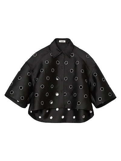 Knitted Polo Shirt with Zip Collar