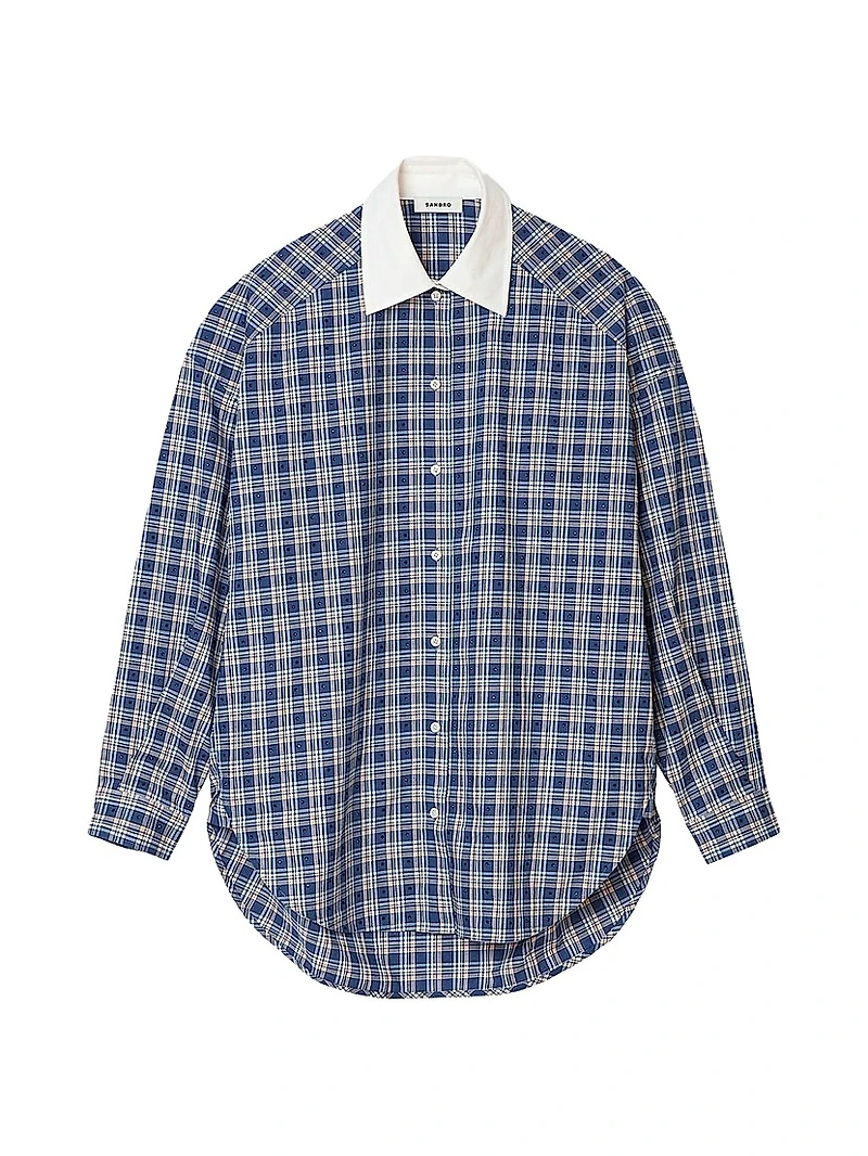 Rhinestone Check Shirt