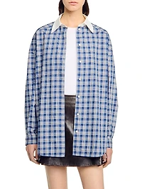 Rhinestone Check Shirt