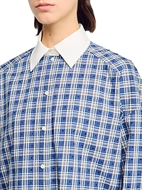 Rhinestone Check Shirt