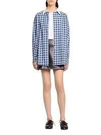 Rhinestone Check Shirt