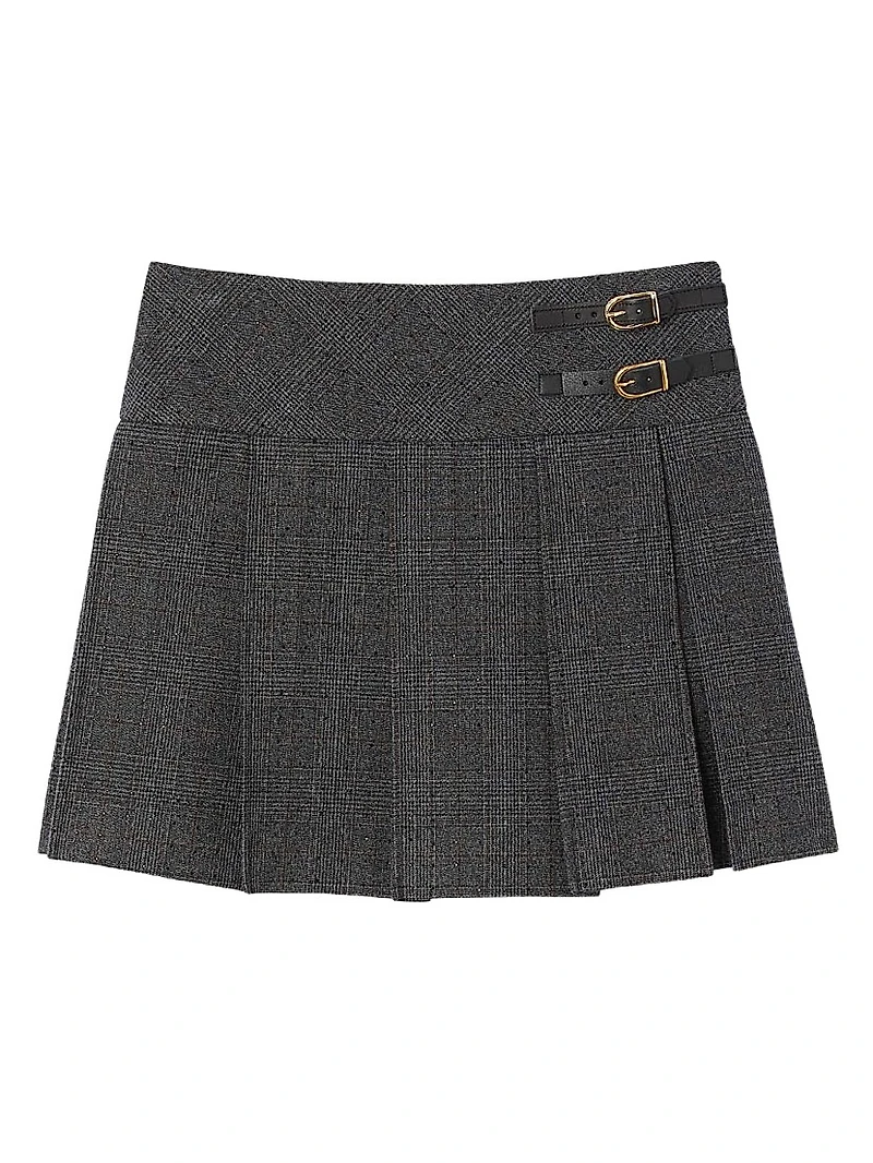 Short Rhinestone Suit Skirt