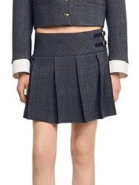 Short Rhinestone Suit Skirt