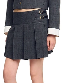 Short Rhinestone Suit Skirt