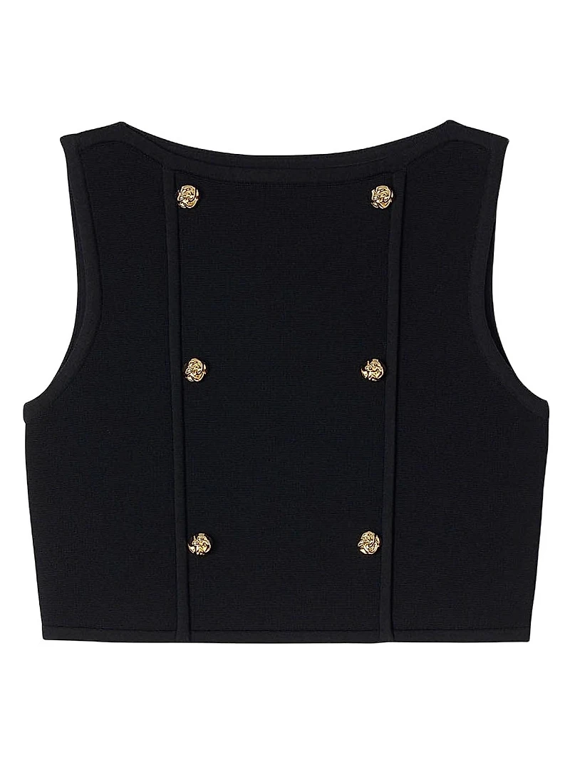 Cropped Knit Sweater