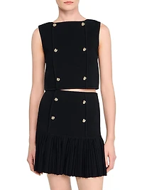 Cropped Knit Sweater