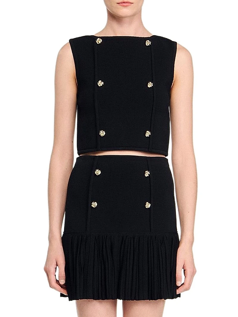 Cropped Knit Sweater