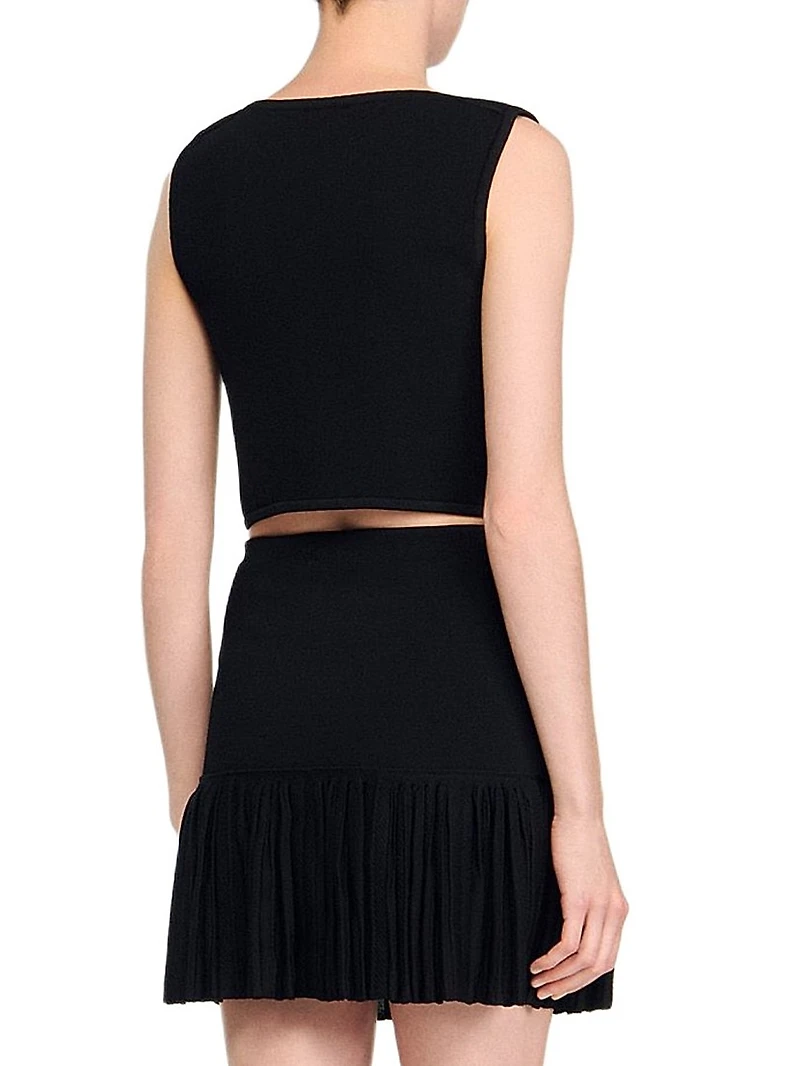 Cropped Knit Sweater