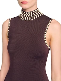 Fringed Knit Maxi Dress