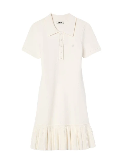 Mini Knit Dress with Polo Neck