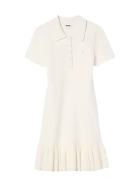 Mini Knit Dress with Polo Neck