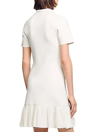 Mini Knit Dress with Polo Neck
