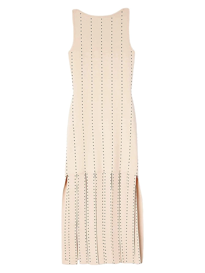 Fringed Knit Maxi Dress