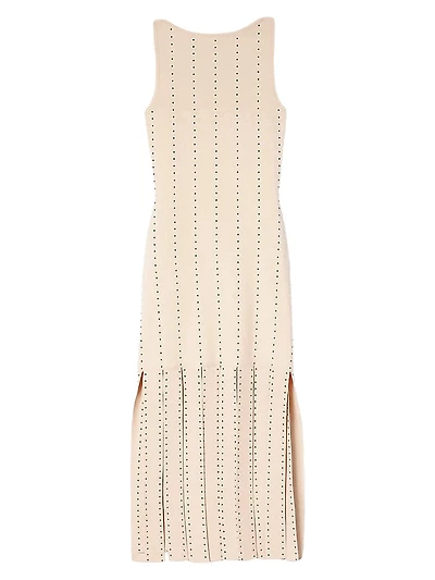 Fringed Knit Maxi Dress