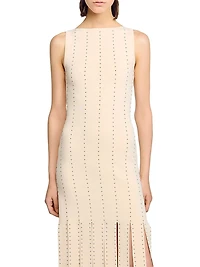 Fringed Knit Maxi Dress