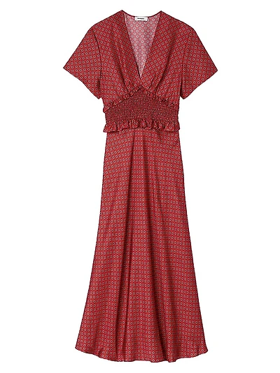 Scarf Print Maxi Dress