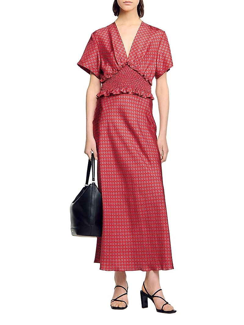 Scarf Print Maxi Dress