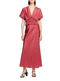 Scarf Print Maxi Dress