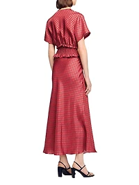 Scarf Print Maxi Dress