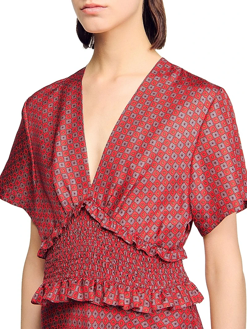Scarf Print Maxi Dress