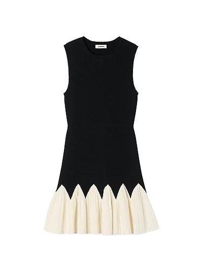 Two Tone Mini Knit Dress