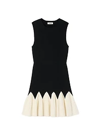 Two Tone Mini Knit Dress