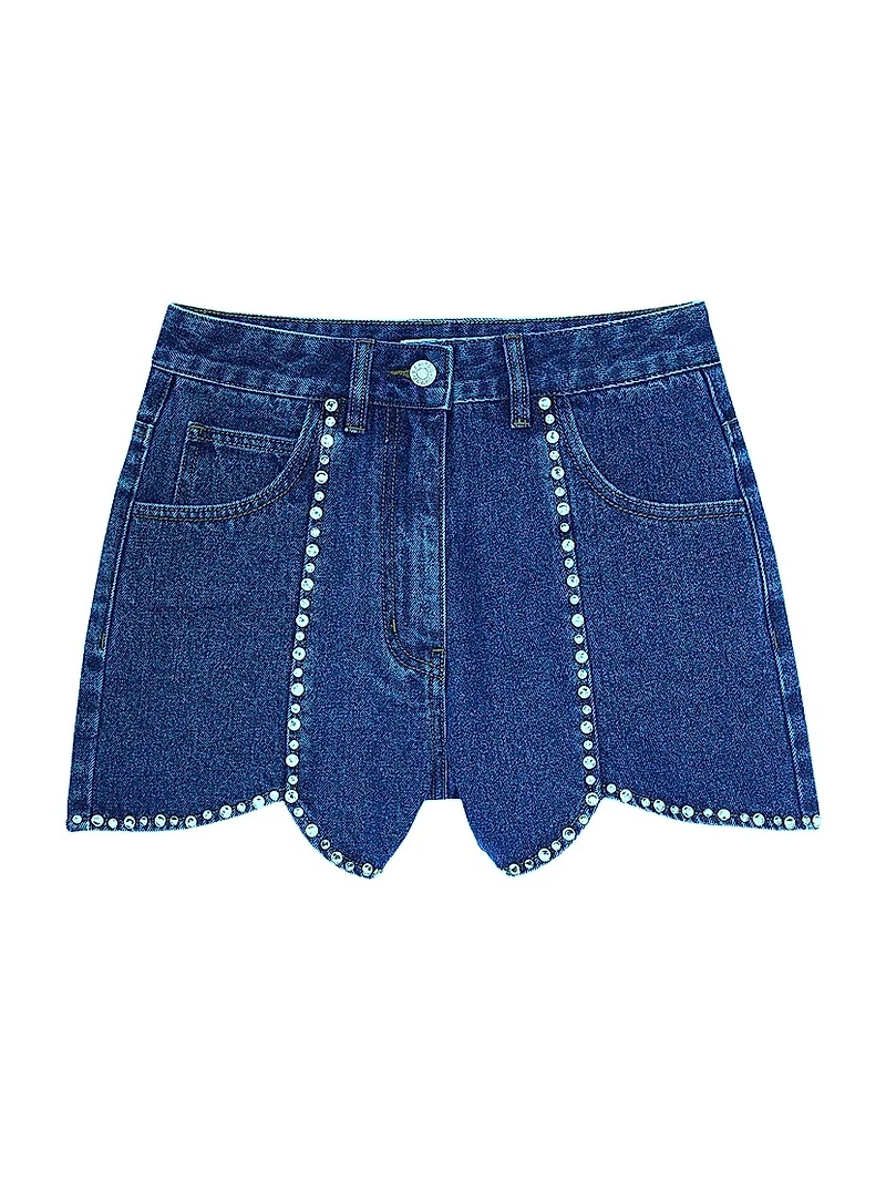 Rhinestone Denim Shorts