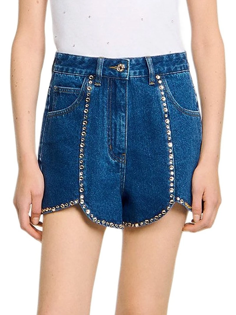 Rhinestone Denim Shorts