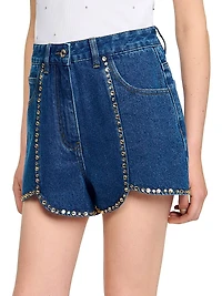 Rhinestone Denim Shorts