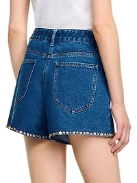 Rhinestone Denim Shorts