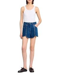 Rhinestone Denim Shorts