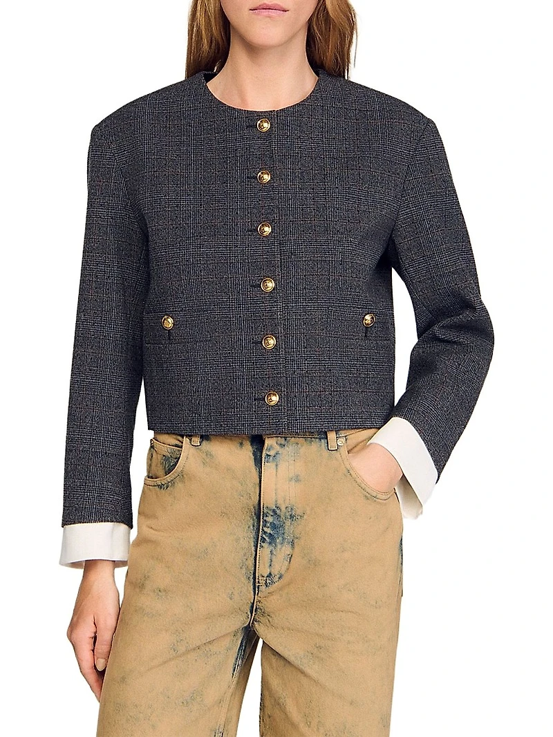 Rhinestone Tailored Jacket