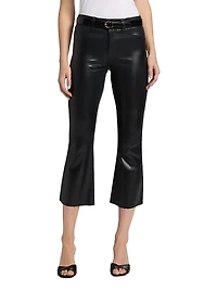 Kendra Coated Crop Flare Jeans
