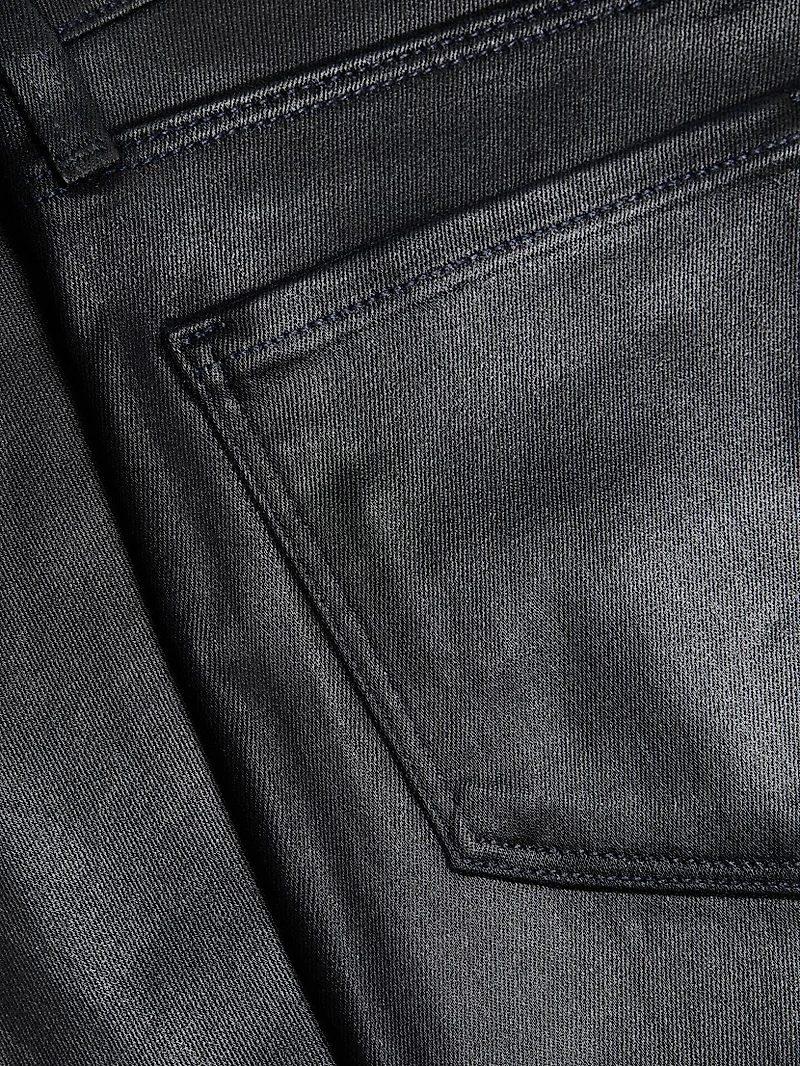 Kendra Coated Crop Flare Jeans