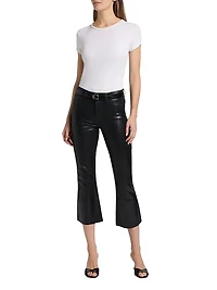Kendra Coated Crop Flare Jeans