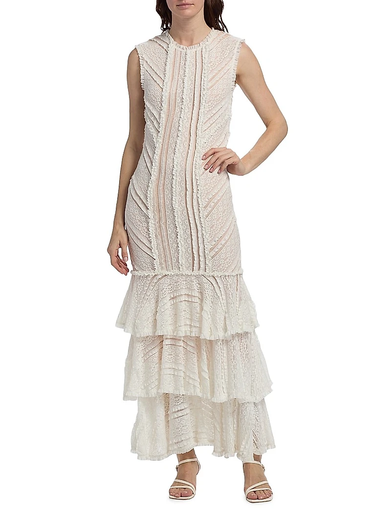 Maceio Lace-Tiered Maxi Dress