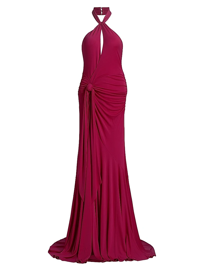 Gulliame Halter Keyhole Gown