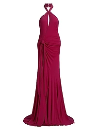 Gulliame Halter Keyhole Gown
