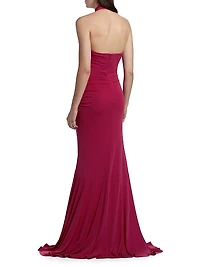 Gulliame Halter Keyhole Gown