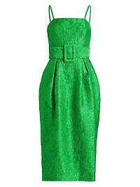 Artichoke Belted Cocktail Dress