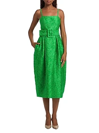 Artichoke Belted Cocktail Dress