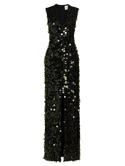 Ava Paillette V-Neck Gown
