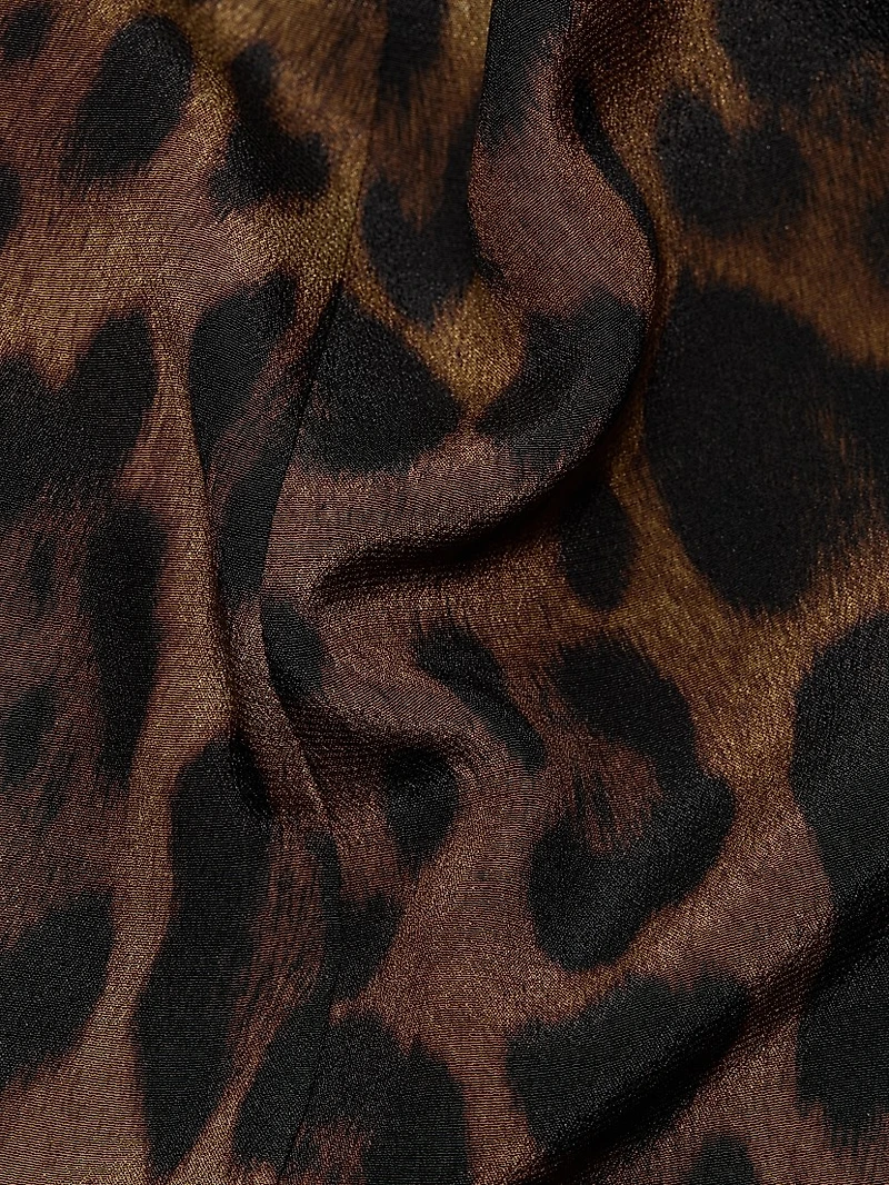 Joan Leopard Crepe De Chine Blouse
