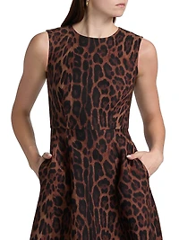 Eloise Printed Wool-Silk Midi-Dress