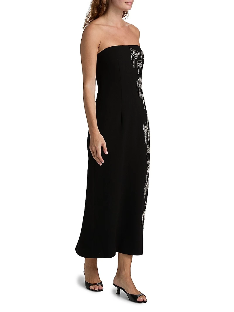 Strapless Embellished Sheath Dress