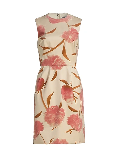 Floral Cotton Sleeveless Minidress