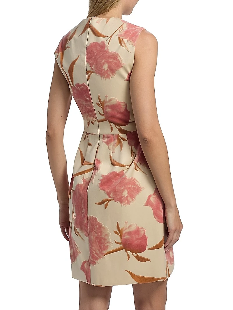 Floral Cotton Sleeveless Minidress