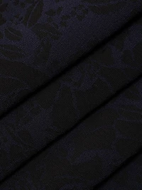 Floral Jacquard Mock Turtleneck Dress