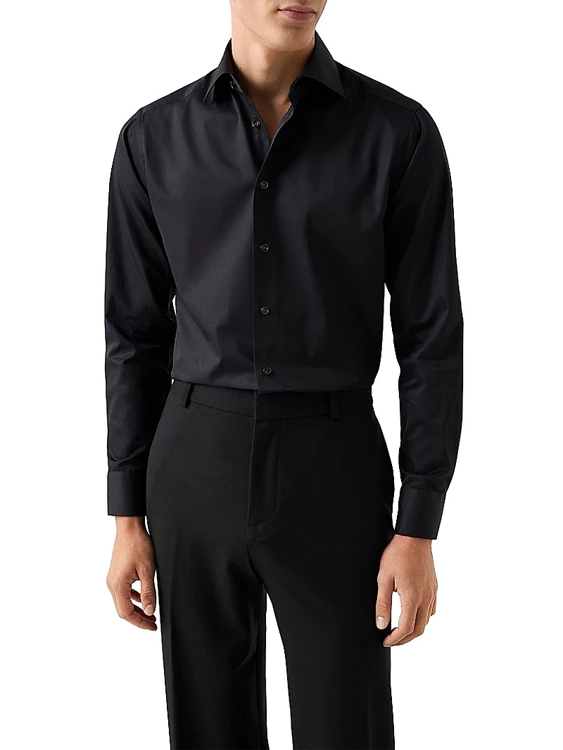 Contemporary-Fit Elevated Twill Dress Shirt