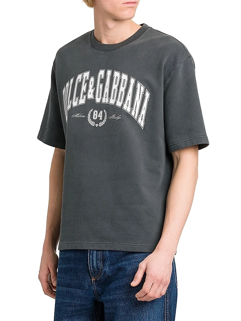 Logo Cotton Crewneck T-Shirt